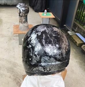 ヘルメット　ラップ塗装